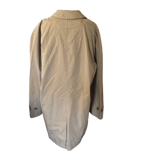 London Fog tan button up lined jacket coat size L regular - Picture 2 of 7